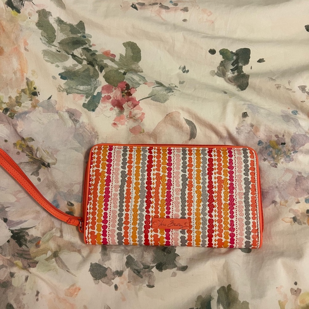 Orange Vera Bradley Wristlet